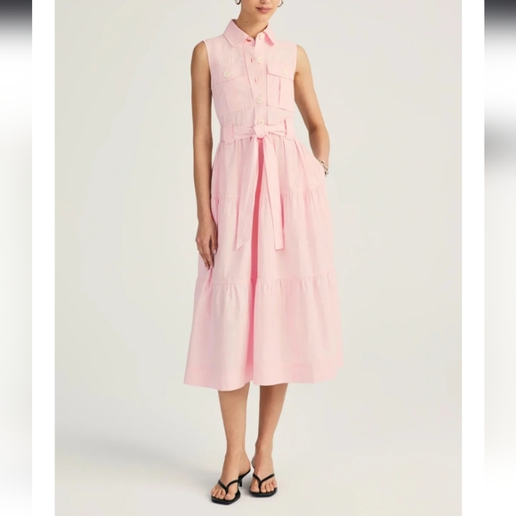 Derek Lam Crossby 10 Pink Sleeveless Dress 4 - Picture 1 of 5